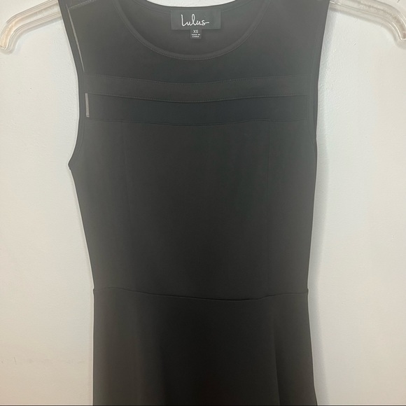 LULU’S Sheer Determination Black Mesh Skater Dress - Picture 7 of 16